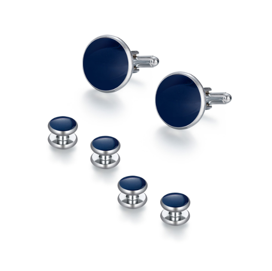 JSDL2302 Navy Cufflinks and studs