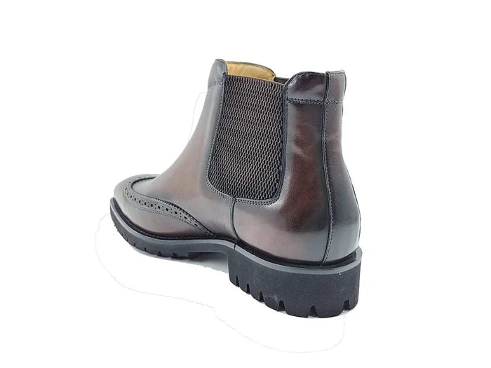 Lug Sole Chelsea Boot with Wingtip Toe - My Men's Shop