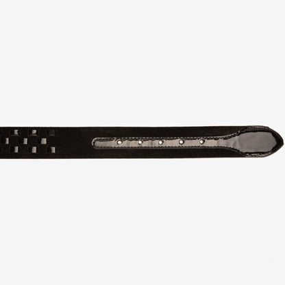 The Eugene Black & Gold Woven Leather Belt