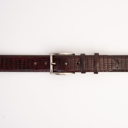 The Empire Burgundy Leather Belt