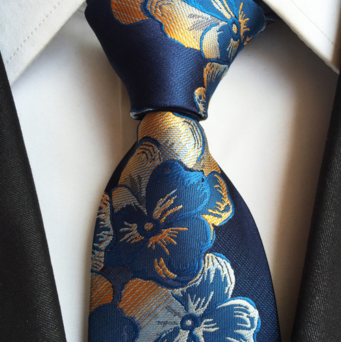 KPT2008 Blue Floral Polywoven Tie