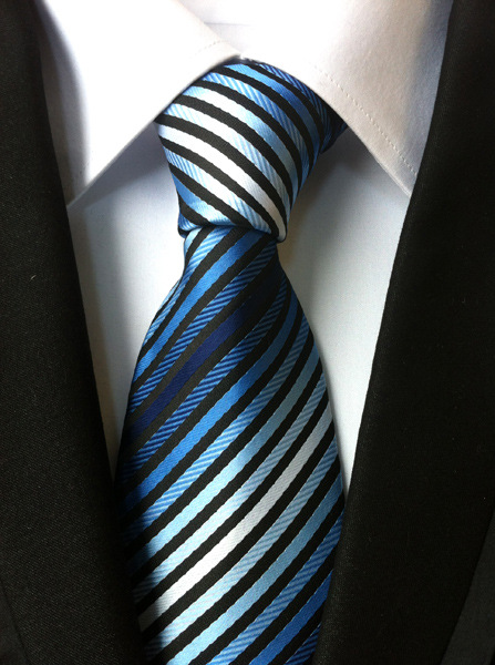 KPT2016 Light Blue Striped Polywoven Tie