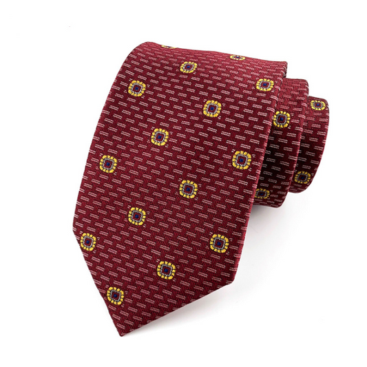 KPT2066 Red and Yellow Square Polywoven Tie