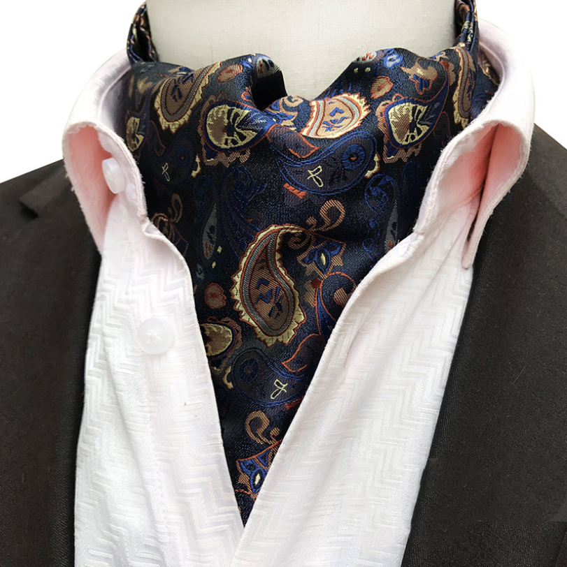 KSF1047 Dark Blue and Gold Paisley Ascott