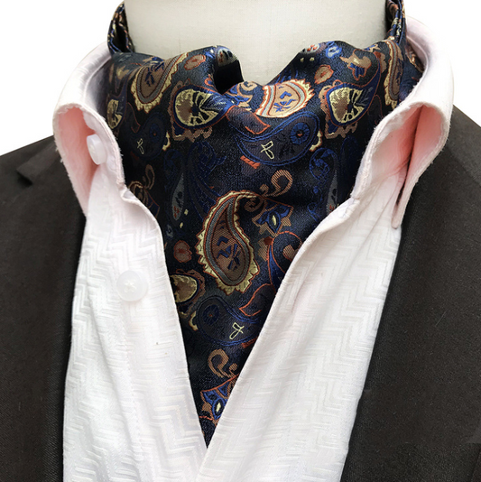 KSF1047 Dark Blue and Gold Paisley Ascott