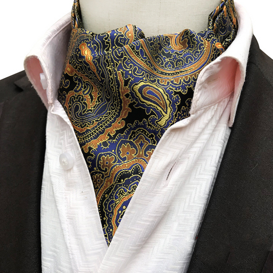 KSF1055 Gold and Blue Paisley Ascott