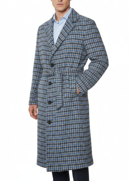 Kiton Woven Virgin Wool Button Down Overcoat