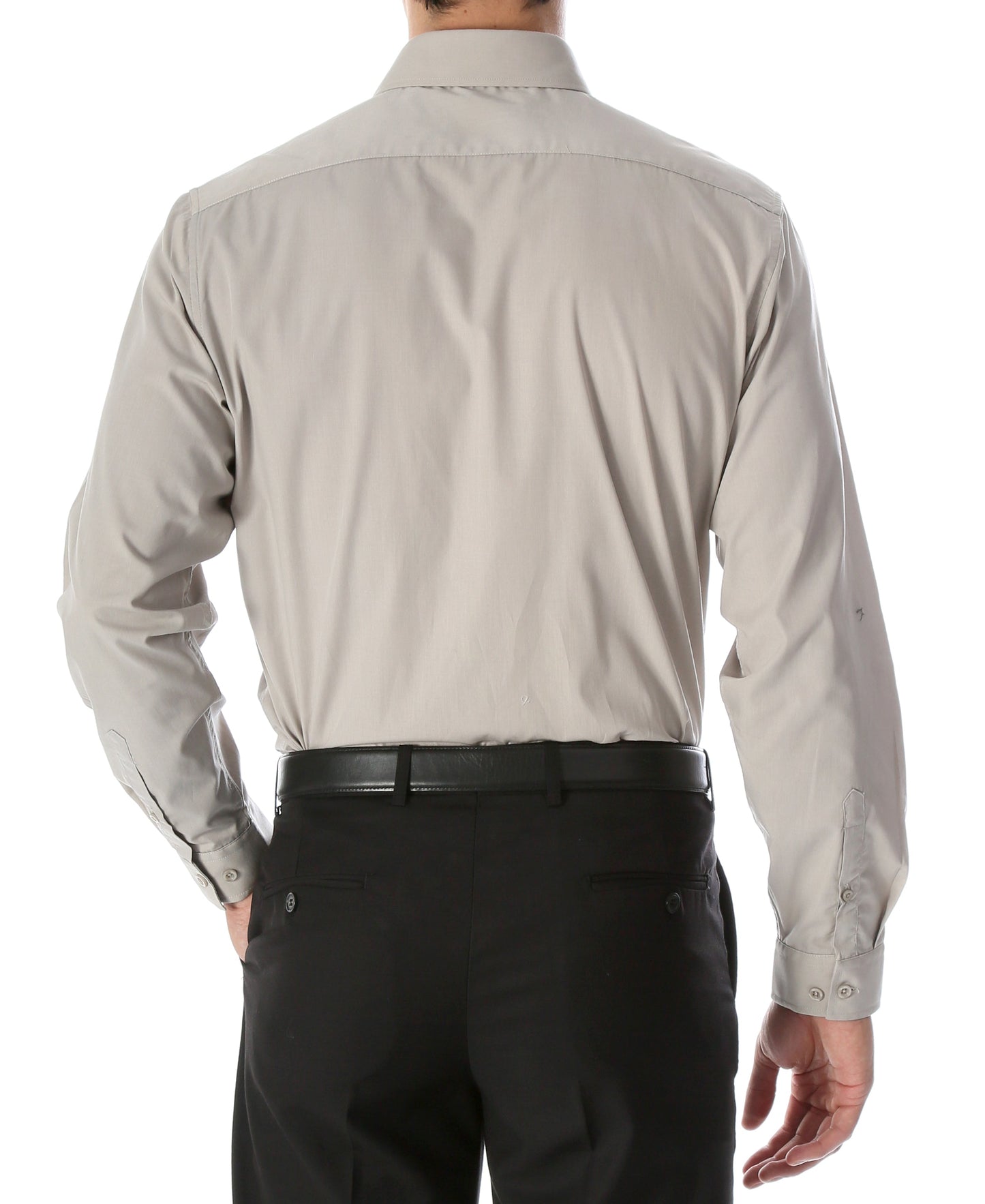 Leo Mens Grey Slim Fit Cotton Dress Shirt