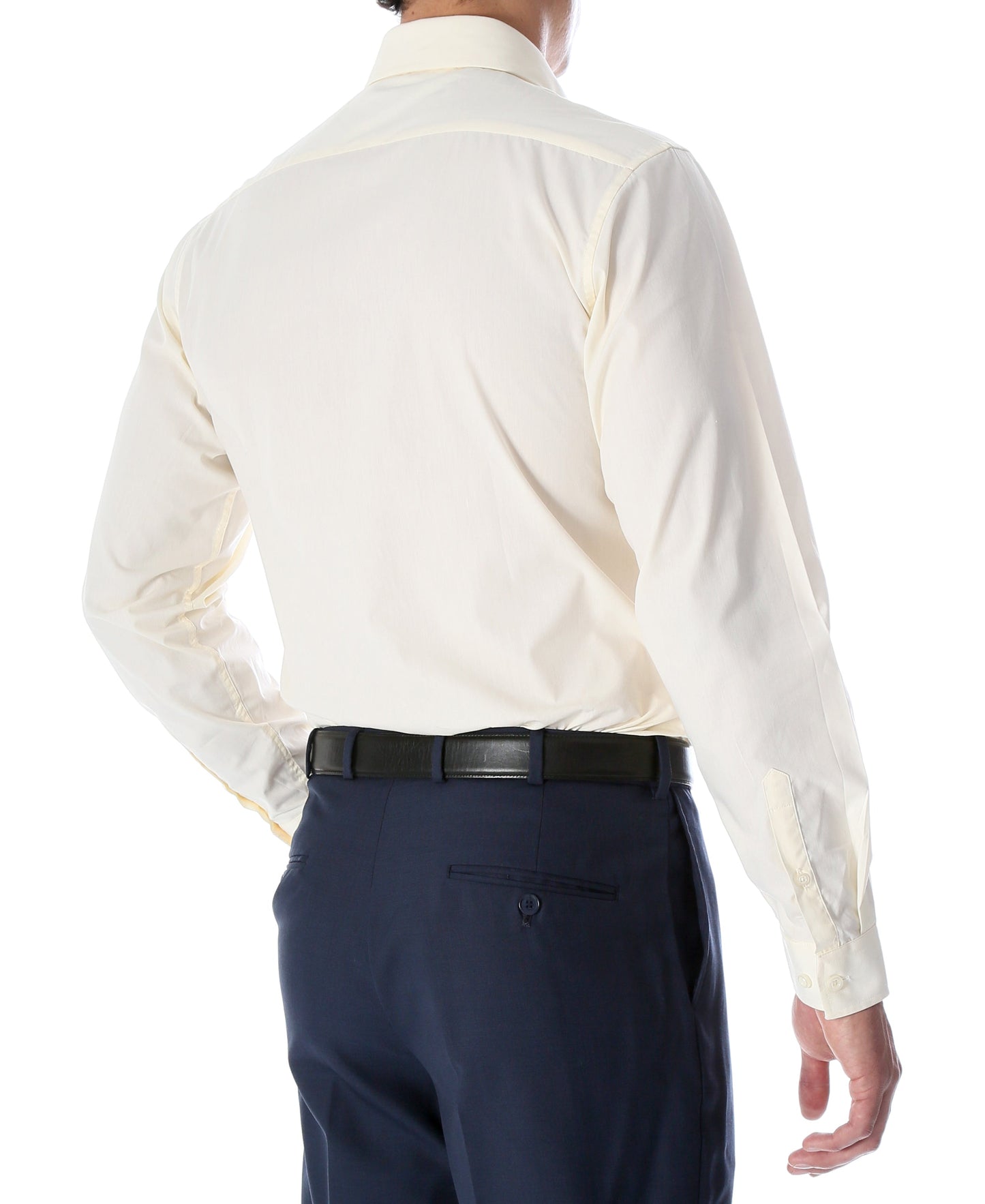 Leo Mens Off White Slim Fit Cotton Dress Shirt