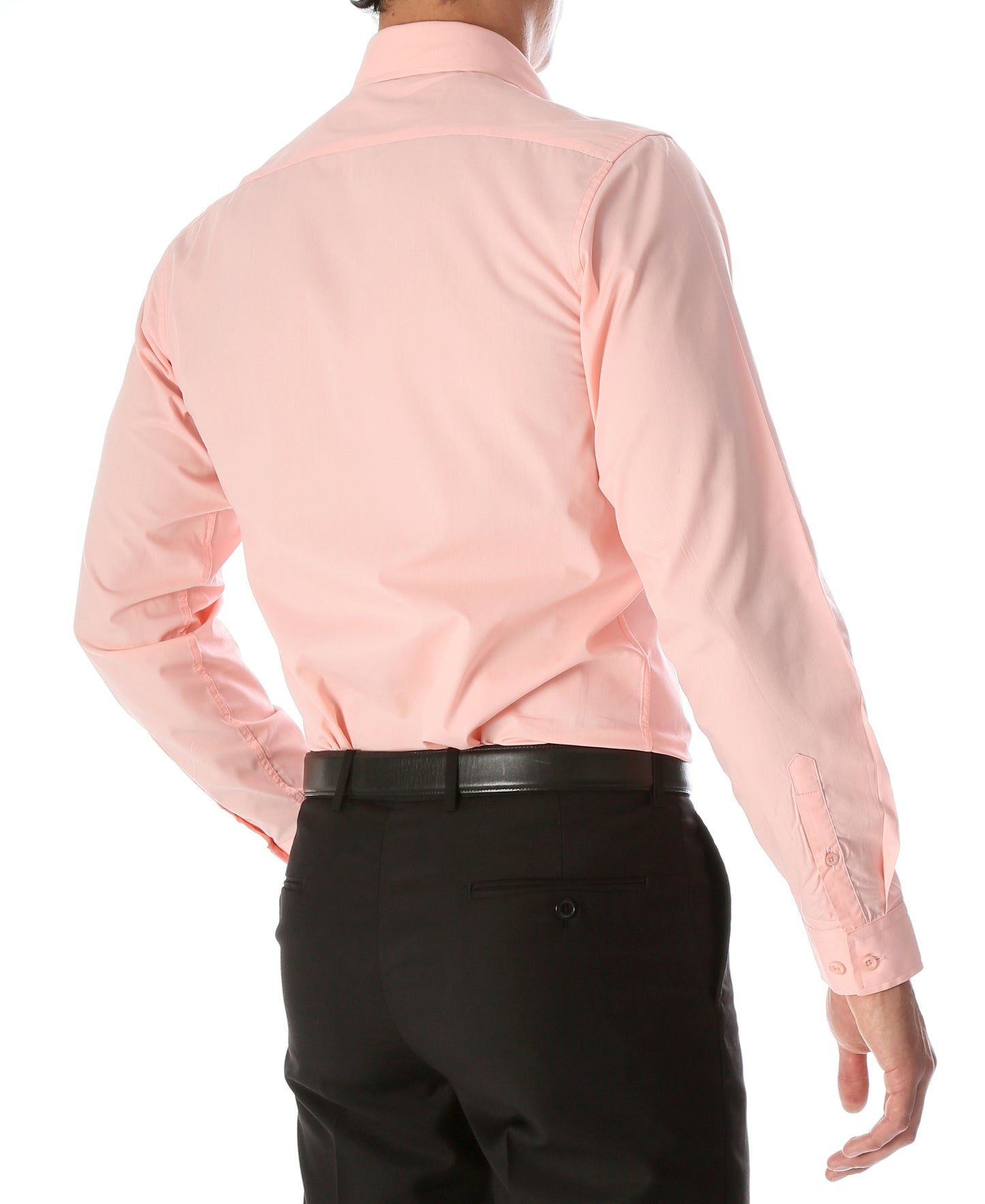 Leo Mens Pink Slim Fit Cotton Dress Shirt