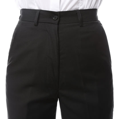 Womens A201 Black Elastic Waistband Dress Pants