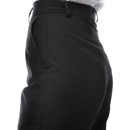 Womens A201 Black Elastic Waistband Dress Pants