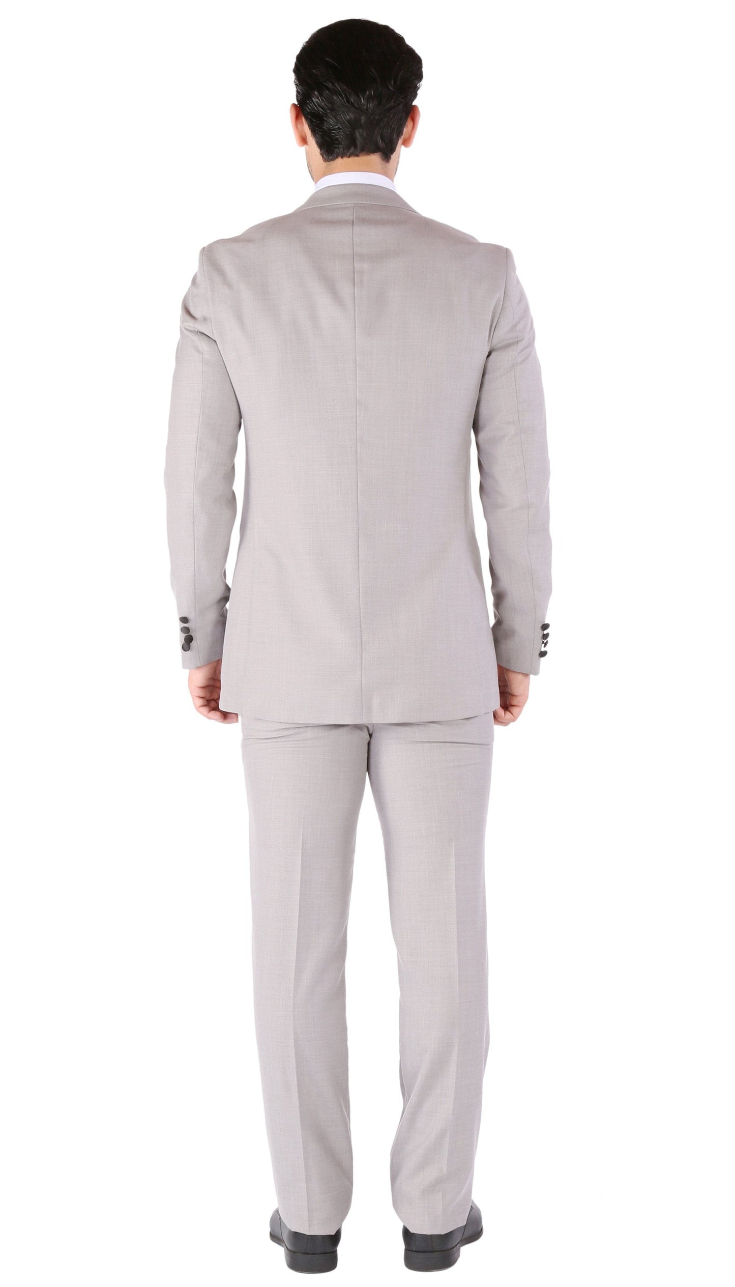 Luna 3pc Slim Fit Grey Peak Lapel Tuxedo