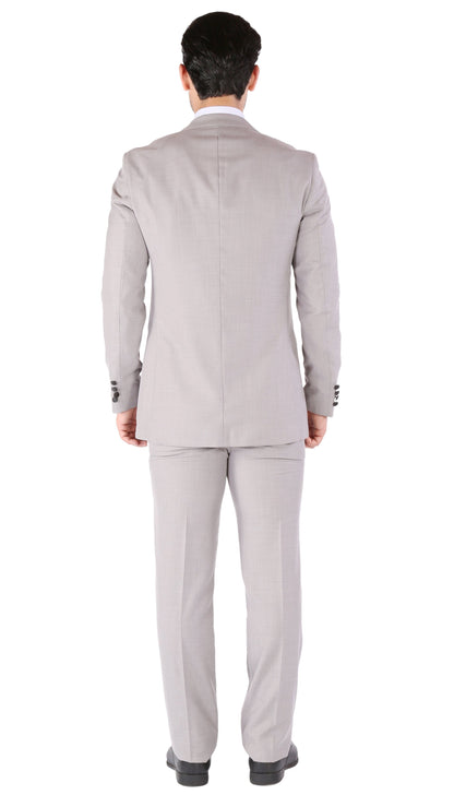 Luna 3pc Slim Fit Grey Peak Lapel Tuxedo