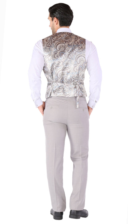 Luna 3pc Slim Fit Grey Peak Lapel Tuxedo