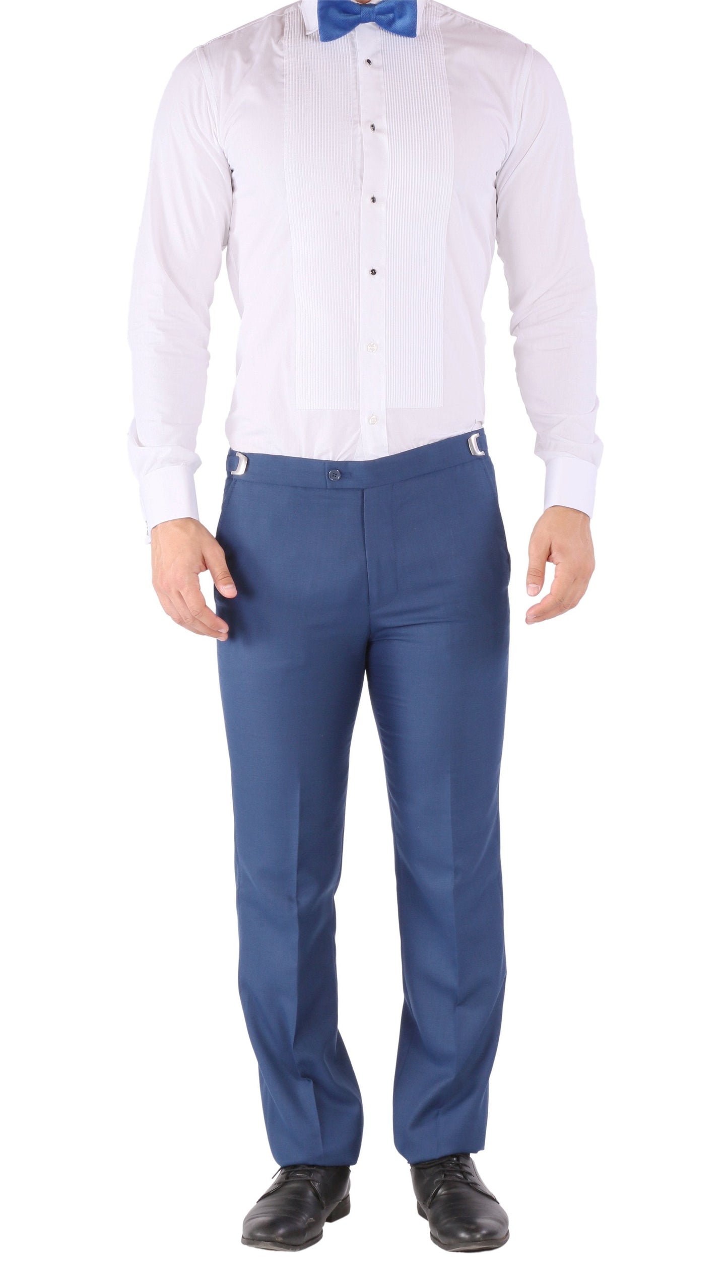 Luna 3pc Slim Fit Indigo Blue Peak Lapel Tuxedo