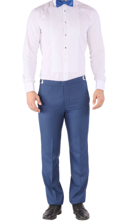 Luna 3pc Slim Fit Indigo Blue Peak Lapel Tuxedo