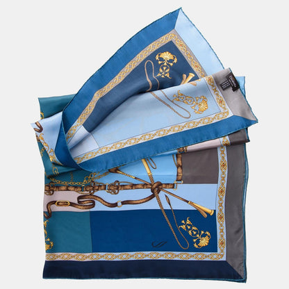 Gabriella - Silk Foulard - Azure