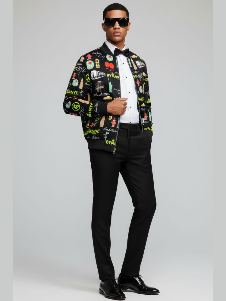 Chaqueta de edición limitada Manhattan Mosaic Nocturne – BYMANYC ® New York