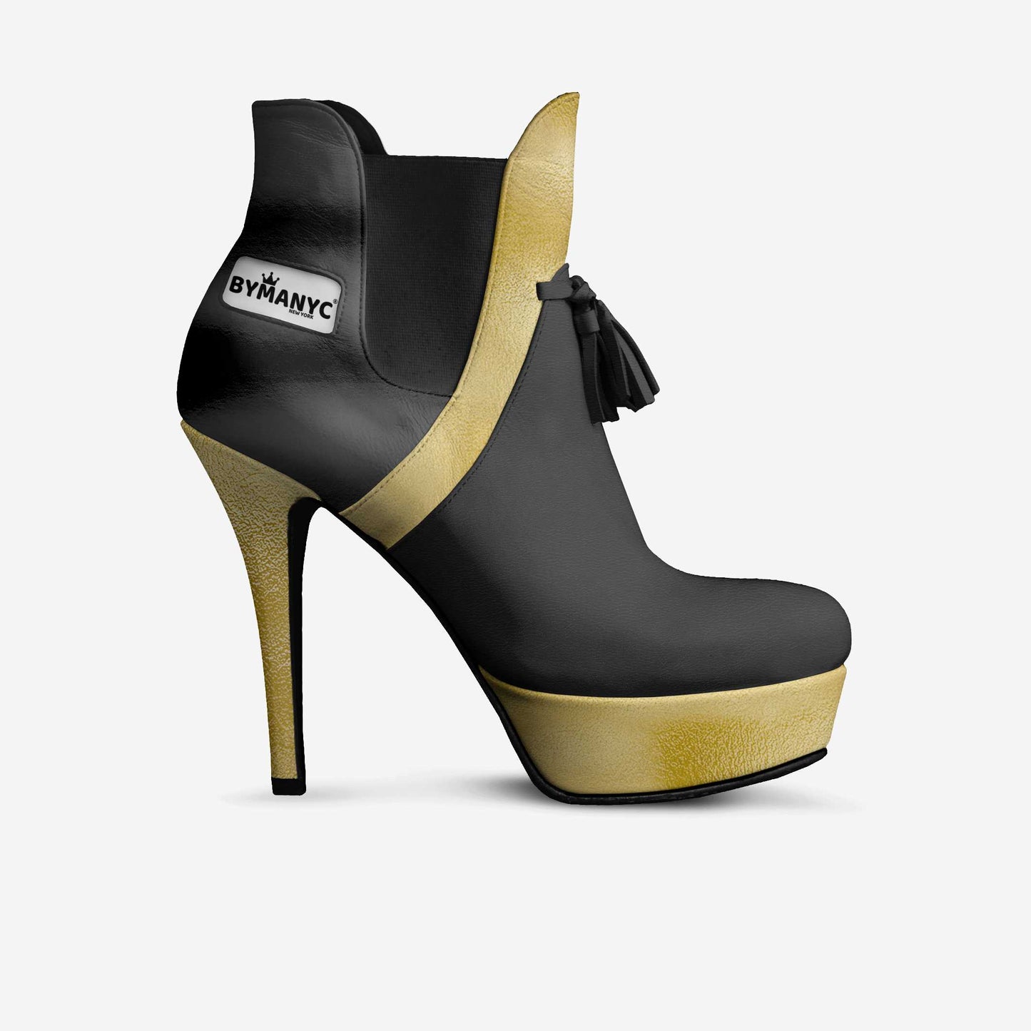 Botas veganas mosqueteras de edición limitada BYMANYC® New York Skyline negras