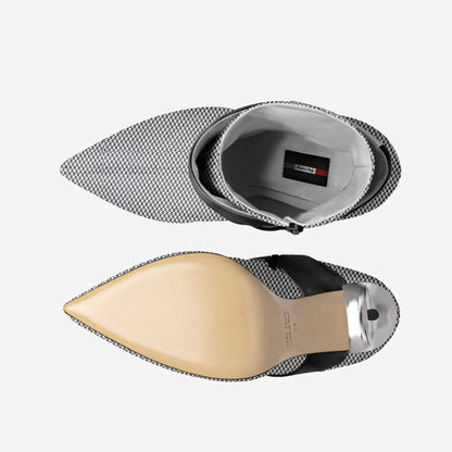 Botas de tacón de aguja veganas de edición limitada BYMANYC® New York Futurista Onyx