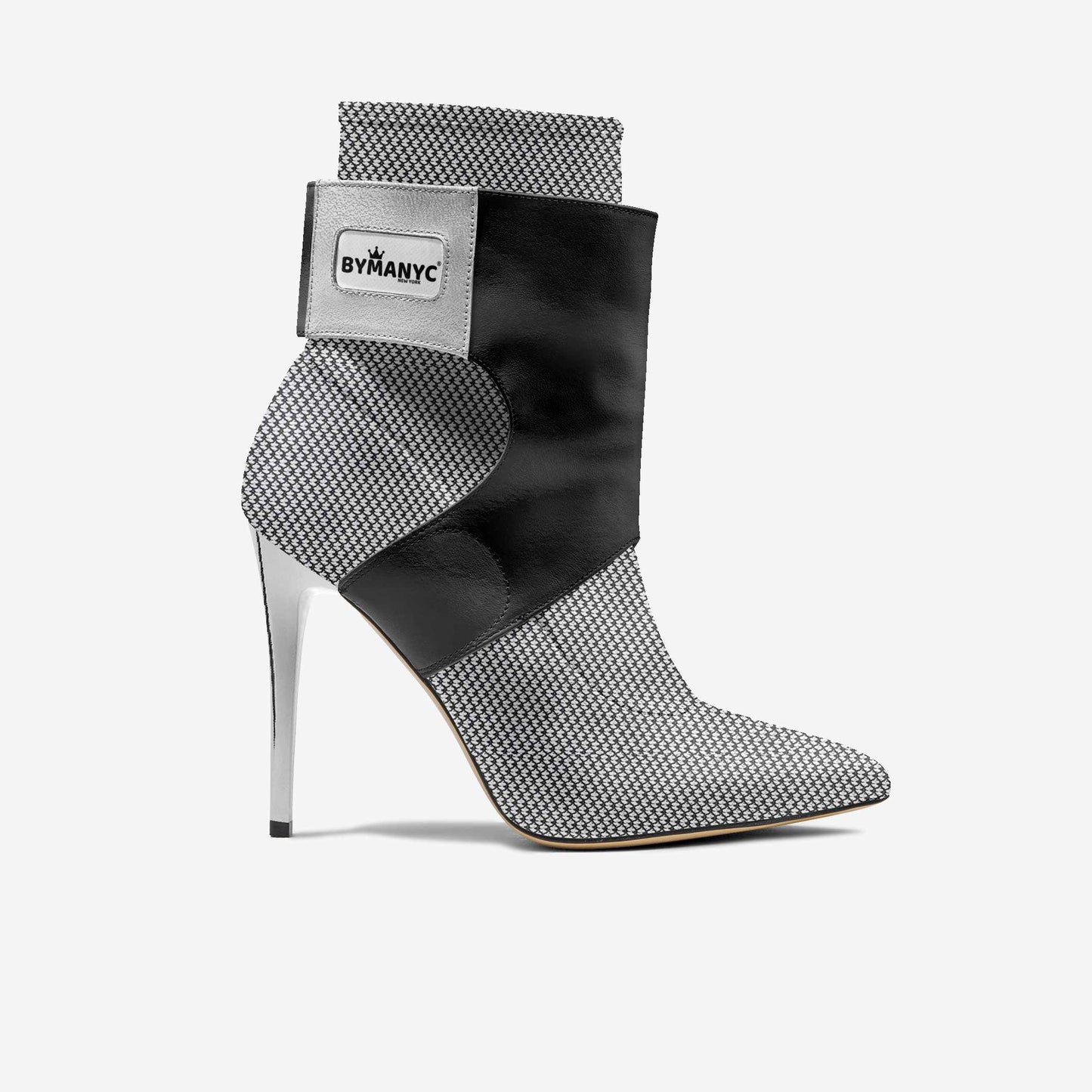 Botas de tacón de aguja veganas de edición limitada BYMANYC® New York Futurista Onyx