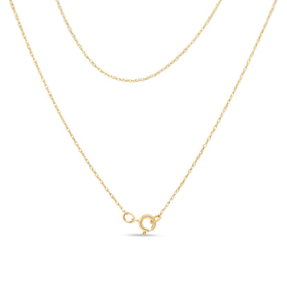 Collar con colgante cuadrado de 45,72 cm de oro amarillo de 10 K enchapado en plata de ley .925 con 1/10 quilates de diamante redondo en engaste de ilusión (color K-L, claridad I2-I3)