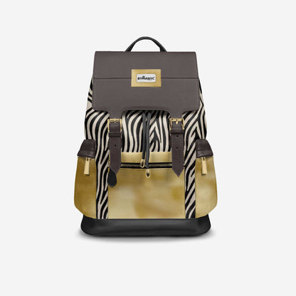 Mochila Vegana de Lujo GOLD SAFARI – BYMANYC ® Nueva York Hecha en Italia