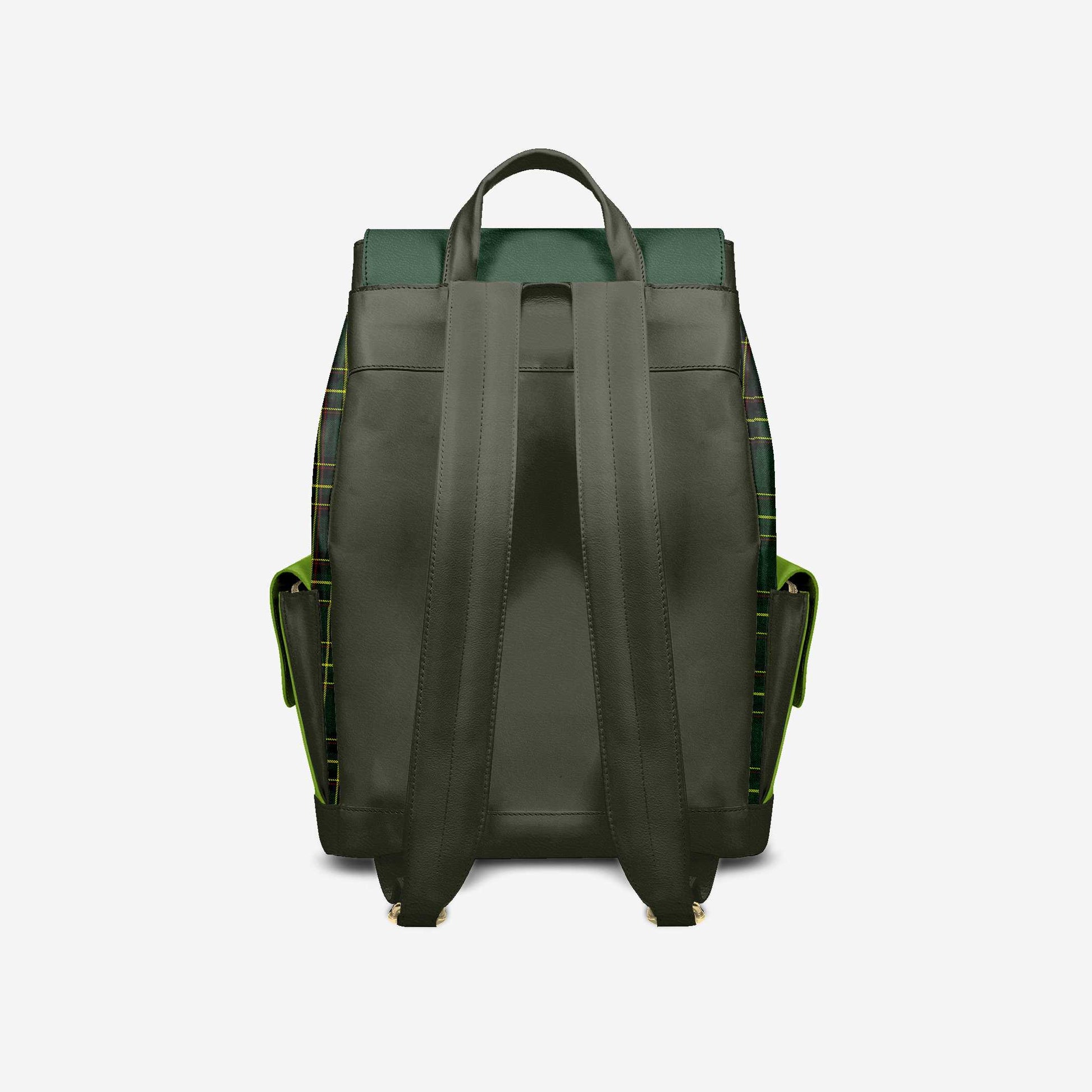 Luxury Vegan Backpack TARTAN GREEN EDGE – BYMANYC ® New York - My Men's Shop
