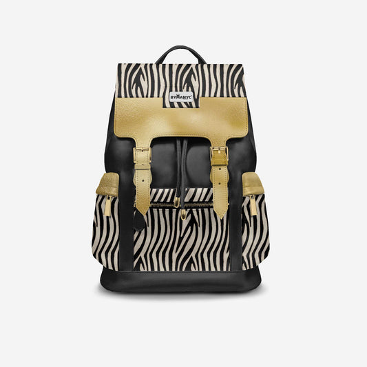 Luxury Vegan Backpack ZEBRA GOLD EDGE – BYMANYC ® New York - My Men's Shop