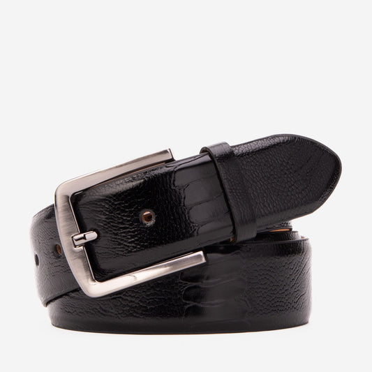 The Bangkok Black  Calfskin Belt