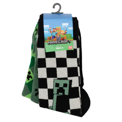 Set de calcetines Minecraft Creeper para hombre – 3 pares