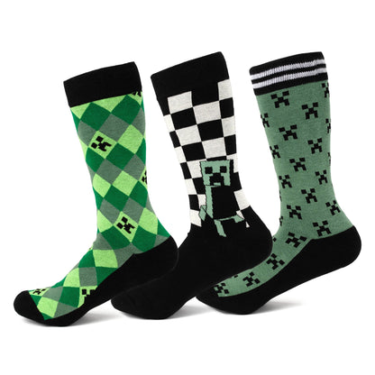 Set de calcetines Minecraft Creeper para hombre – 3 pares