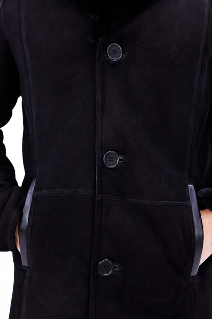 The Lariana Black Shearling Men Jacket