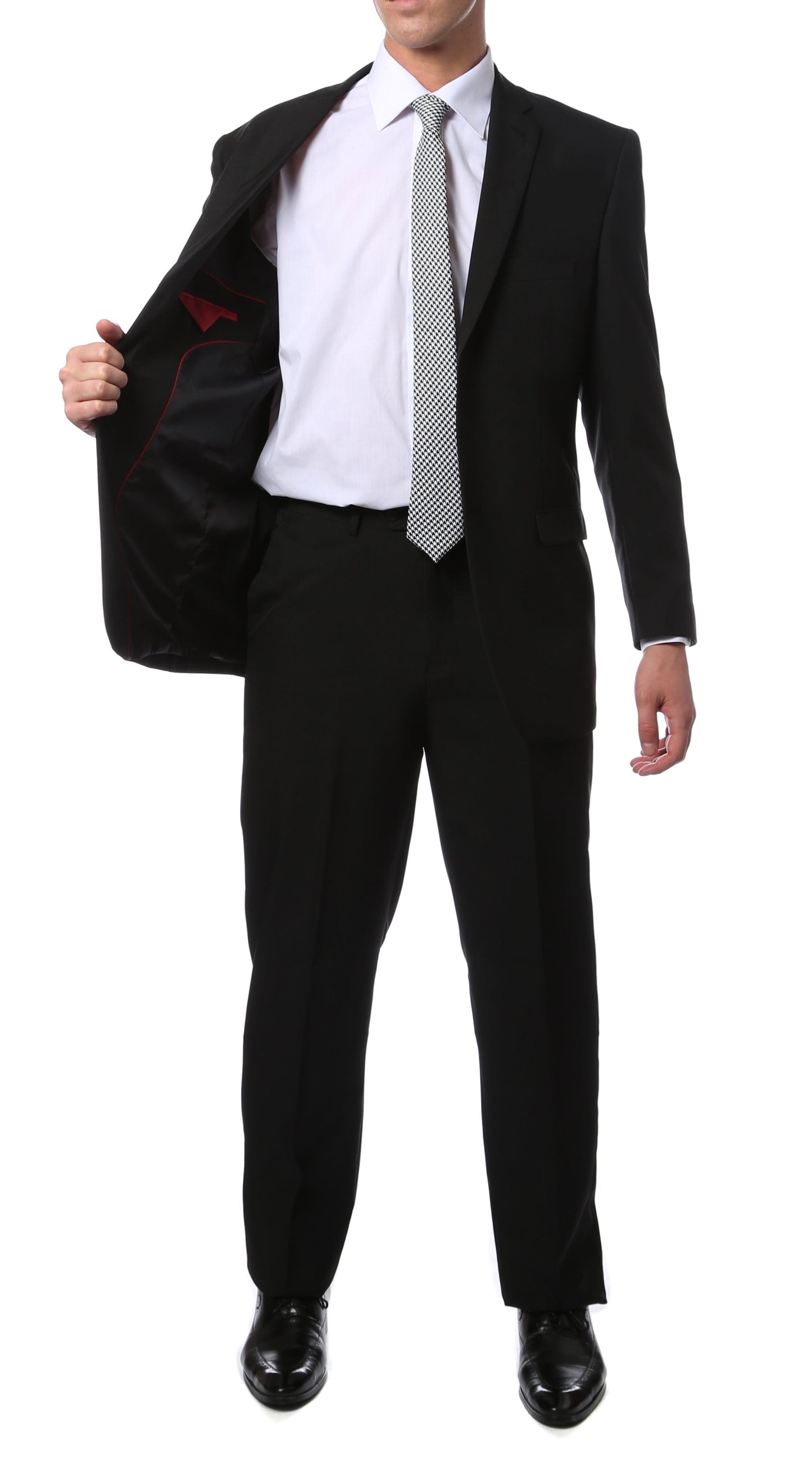 PL1969 Men's Black 2-Piece Suit — Big & Tall Fit, Sizes 38–72 (Short, Regular & Long)