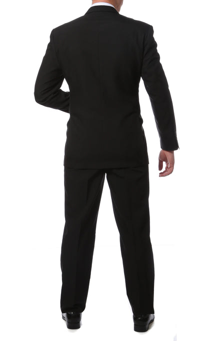 PL1969 Men's Black 2-Piece Suit — Big & Tall Fit, Sizes 38–72 (Short, Regular & Long)