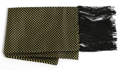 Premium Men's Polka Dot Formal Evening Scarf - Yellow & Black