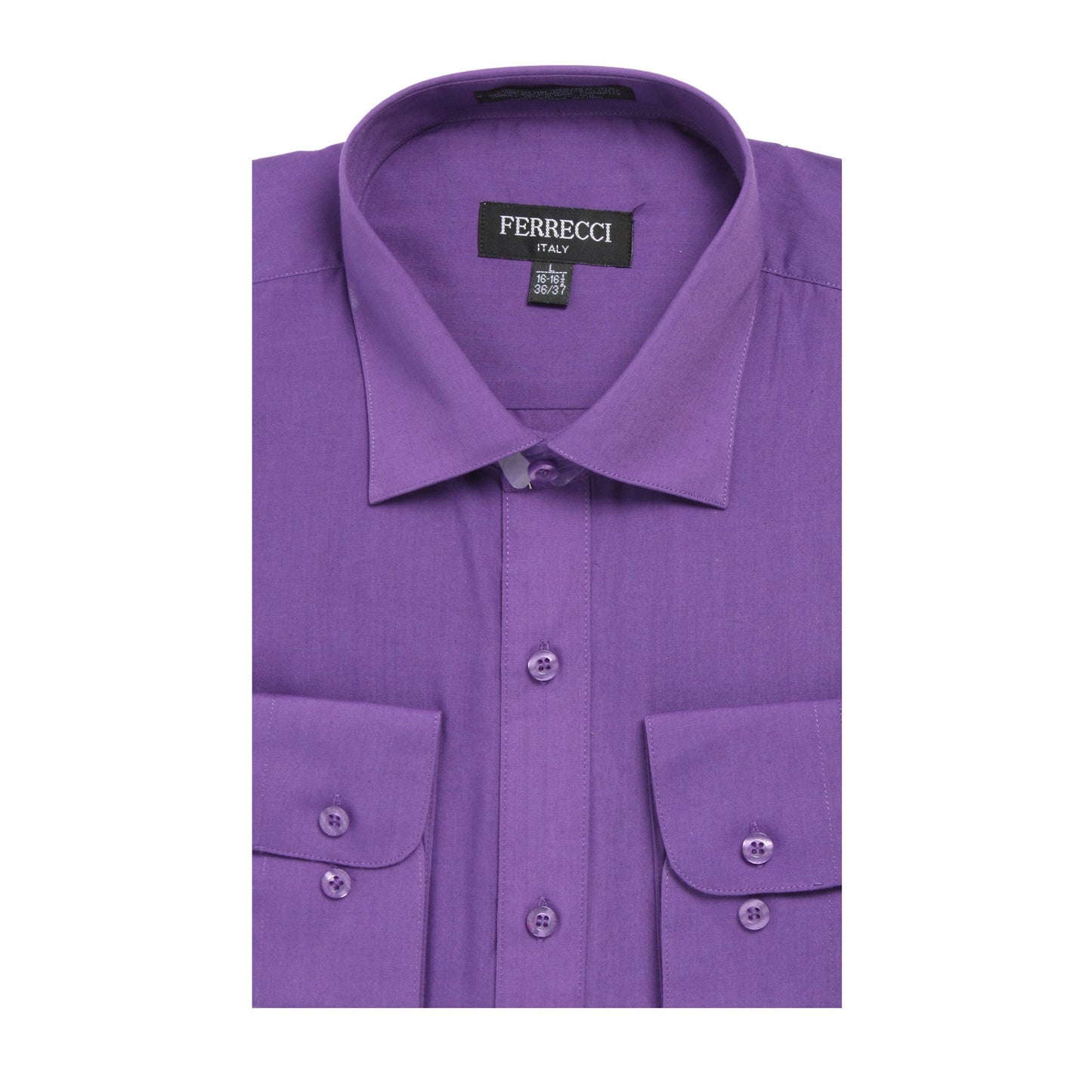 Mens Solid Dark Colored Dress Shirt - Many Colors
