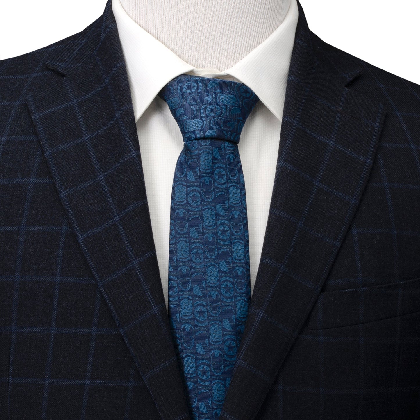 Corbata azul de Los Vengadores de Marvel para hombre