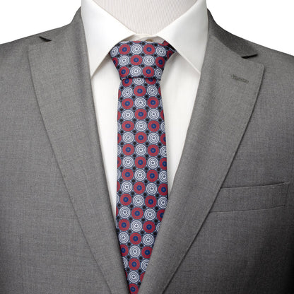 Corbata gris con puntos de Capitán América de Marvel para hombre
