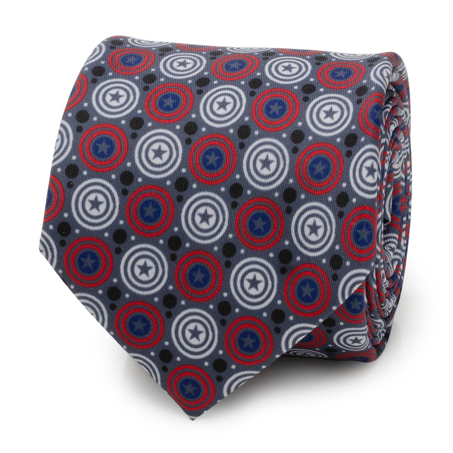 Corbata gris con puntos de Capitán América de Marvel para hombre