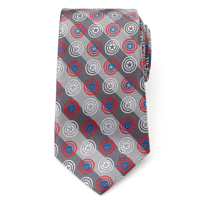 Corbata para hombre Marvel Capitán América con raya gris