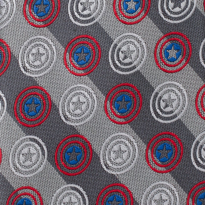Corbata para hombre Marvel Capitán América con raya gris