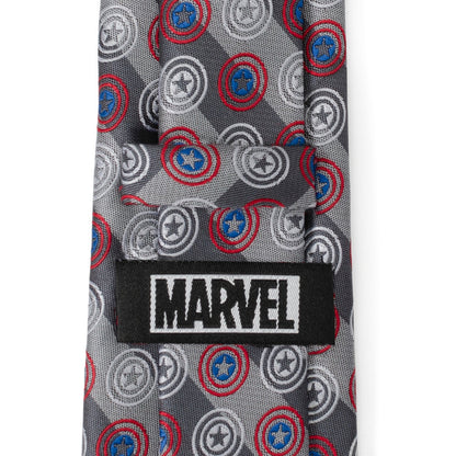 Corbata para hombre Marvel Capitán América con raya gris