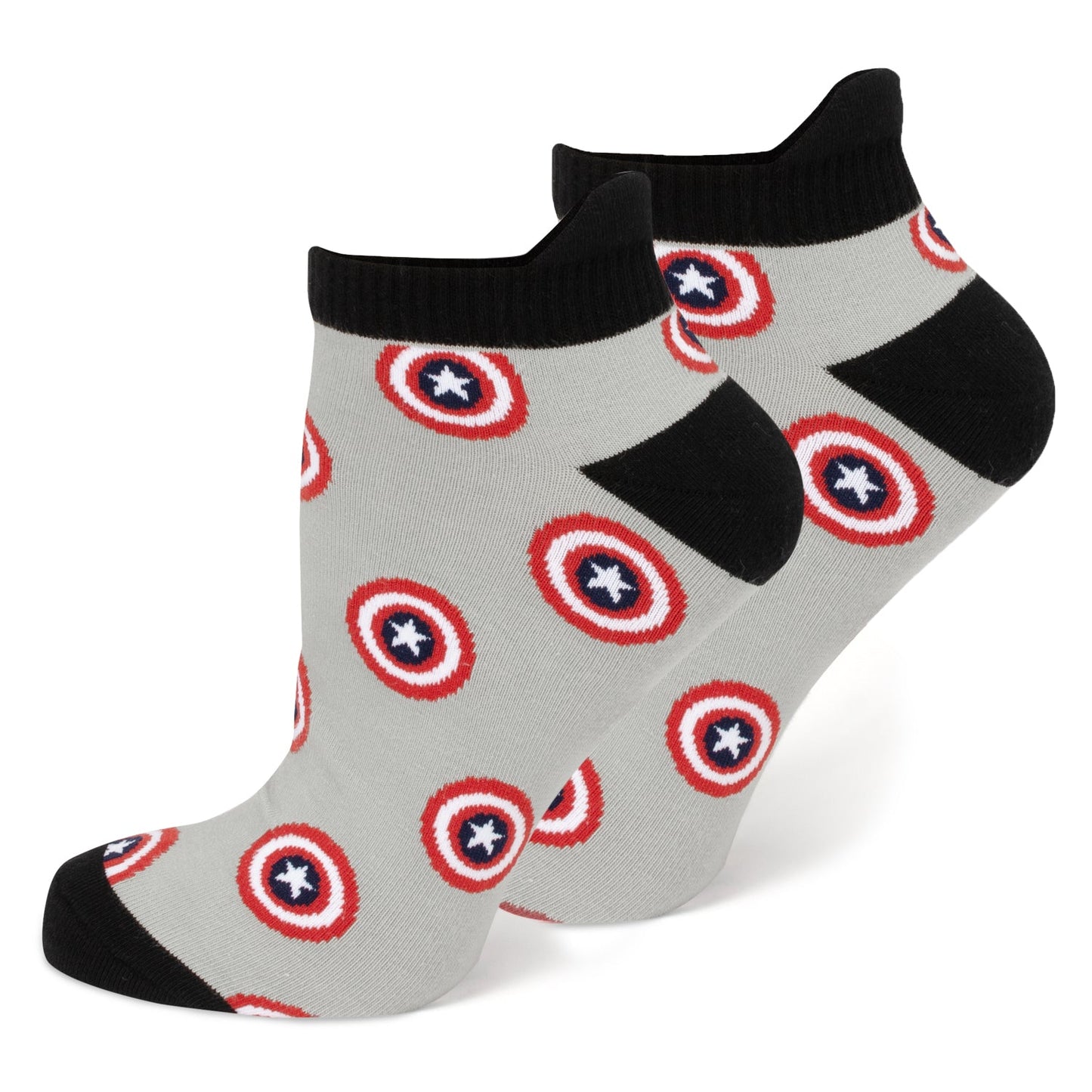 Pack de 3 calcetines tobilleros de Marvel Capitán América y set de regalo de pin de solapa