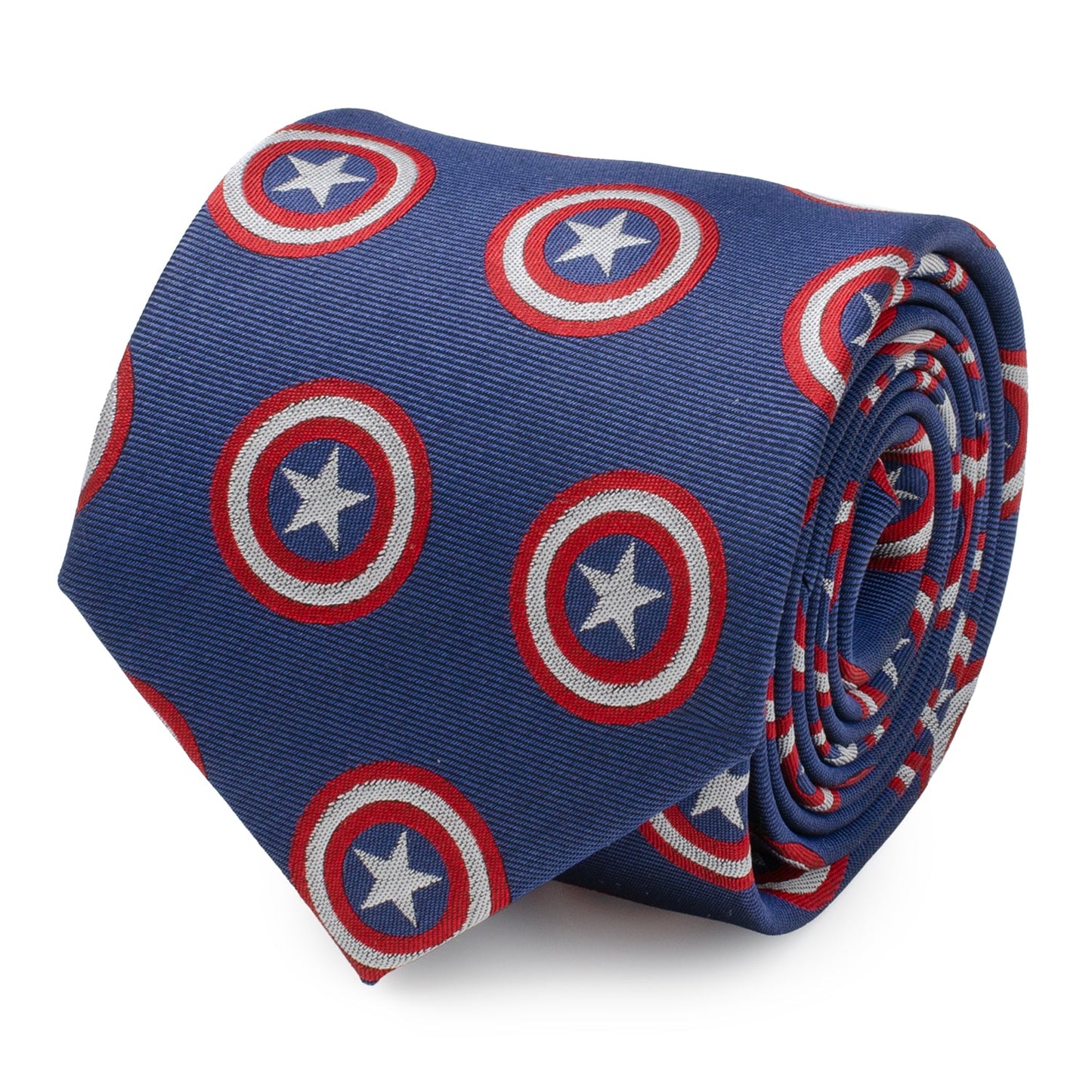 Corbata azul con mensaje oculto de Capitán América de Marvel para hombre
