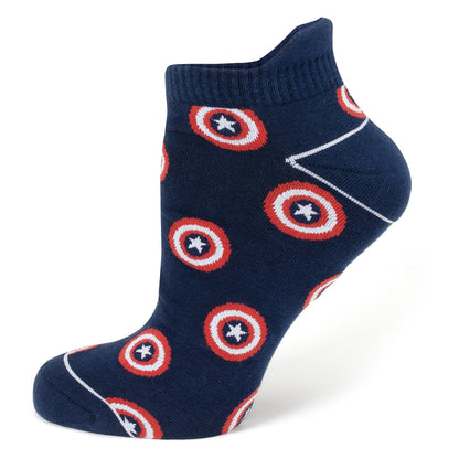 Set de regalo de calcetines tobilleros azul marino de Capitán América de Marvel