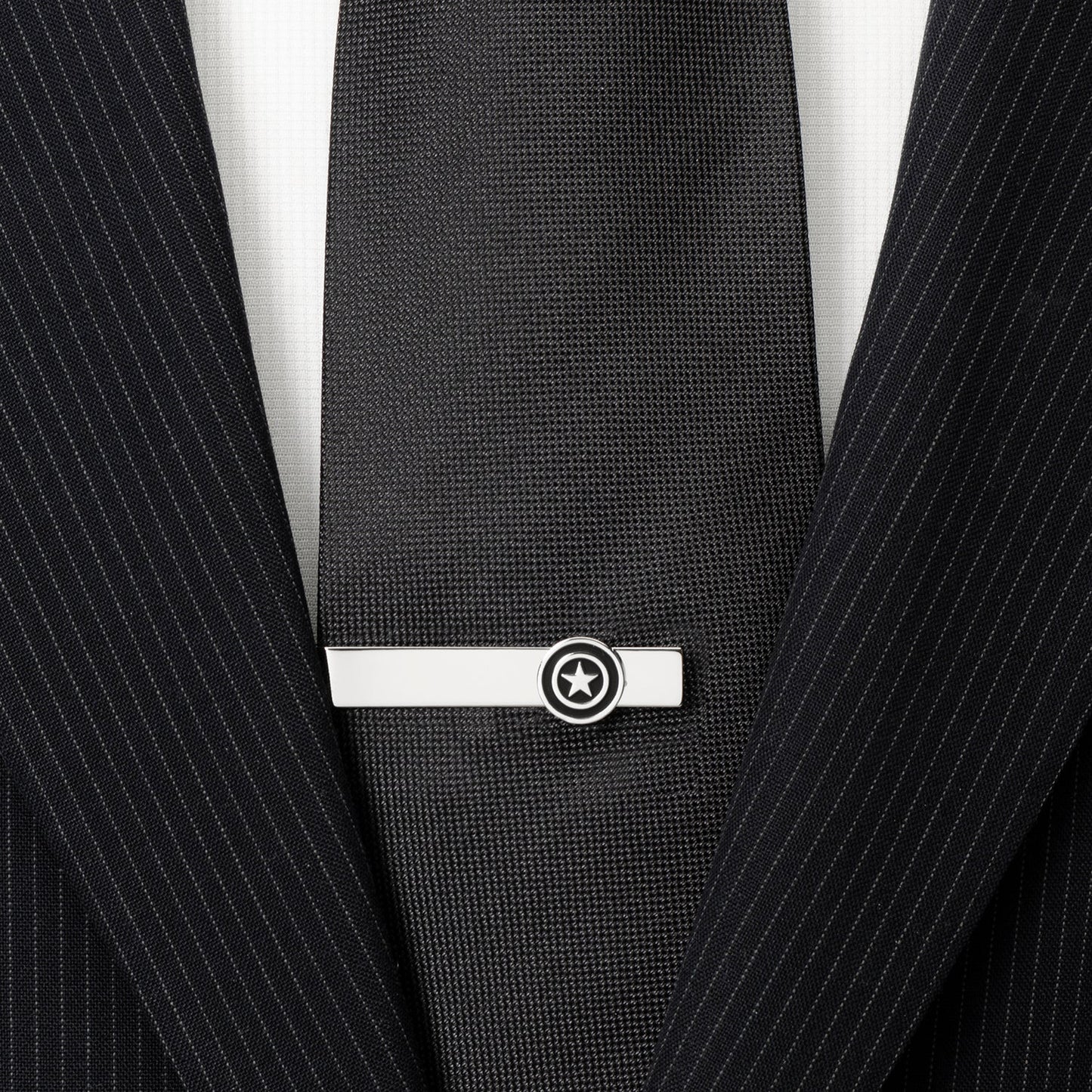 Marvel Captain America Silver Hidden Message Tie Bar