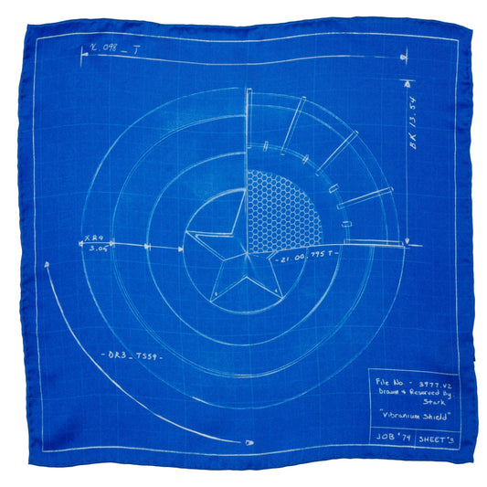 Pañuelo de Bolsillo con el Diseño del Escudo del Capitán América de Marvel