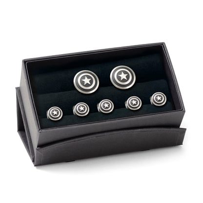 Set de 5 broches de acero inoxidable del escudo del Capitán América de Marvel